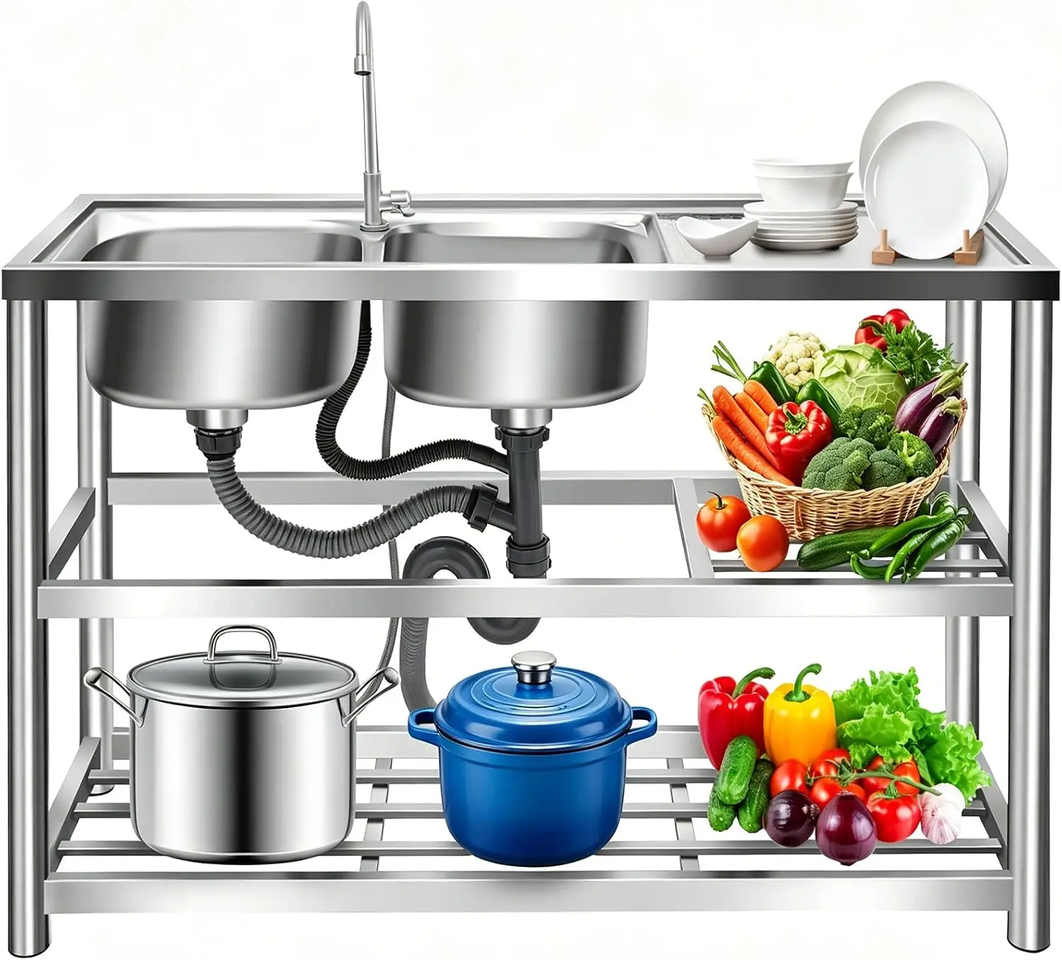 Pia de Preparação Independente - Commercial Kitchen Worktops avaliação e preço